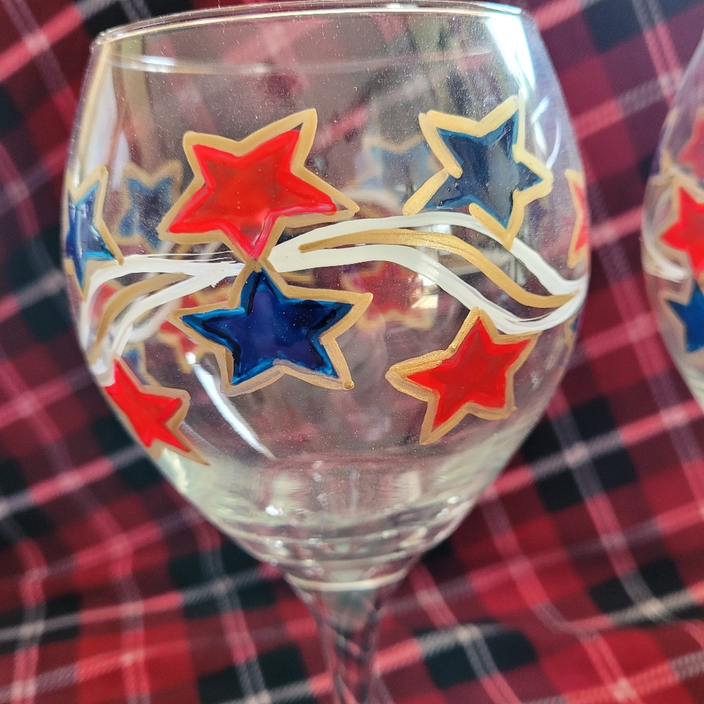 Hand painted glasses - Picture 3 of 7